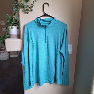 REI quarter zip long sleeve in blue/teal XL